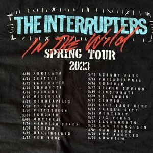 The Interrupters Concert T shirt -2XL -2023 Spring Tour - Black